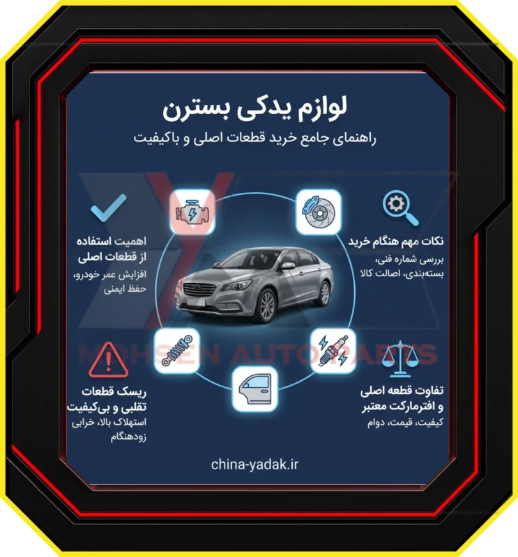 لوازم یدکی بسترن: راهنمای جامع خرید قطعات اصلی و باکیفیت