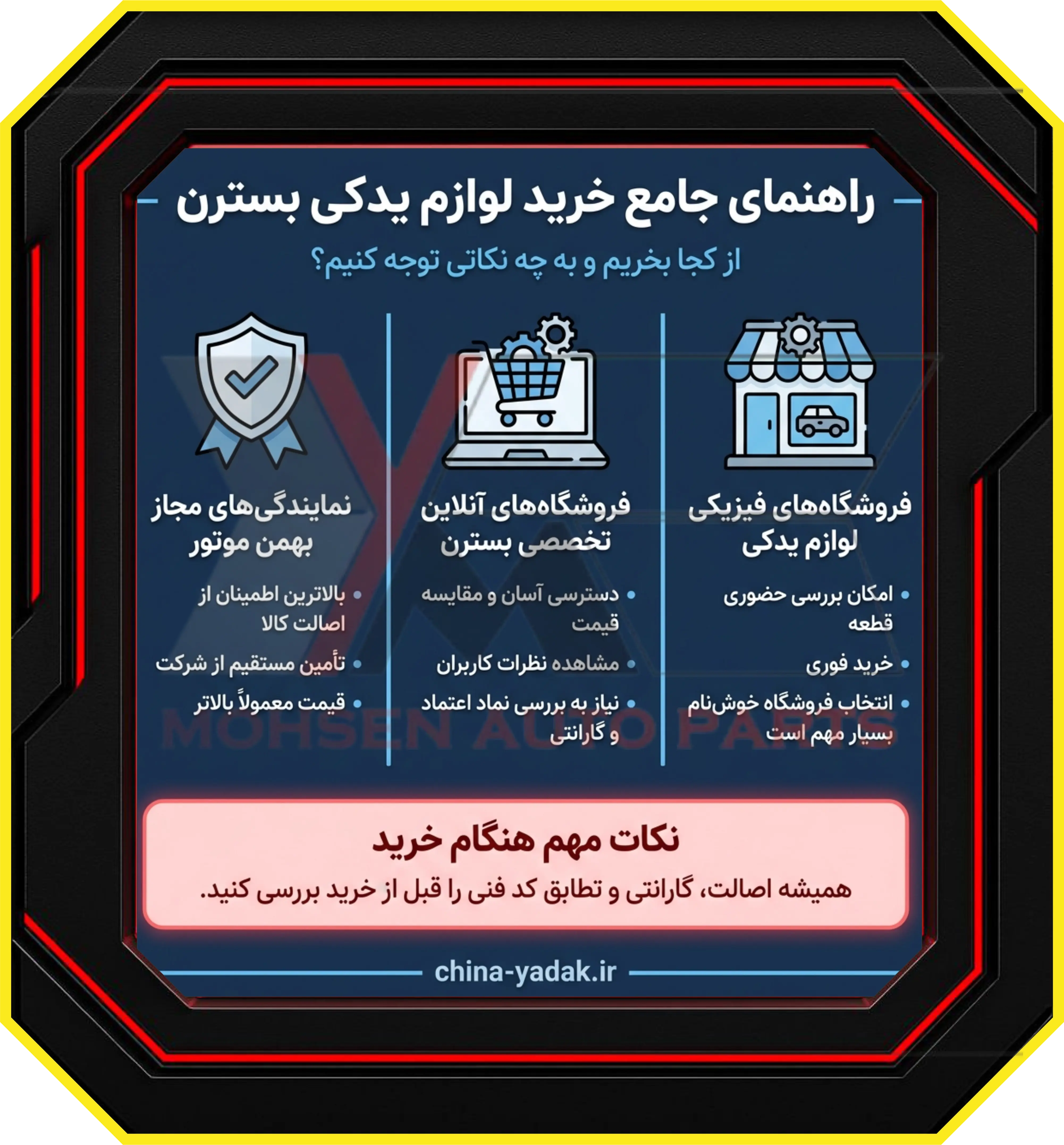 راهنمای جامع خرید لوازم یدکی بسترن: از کجا بخریم و به چه نکاتی توجه کنیم؟